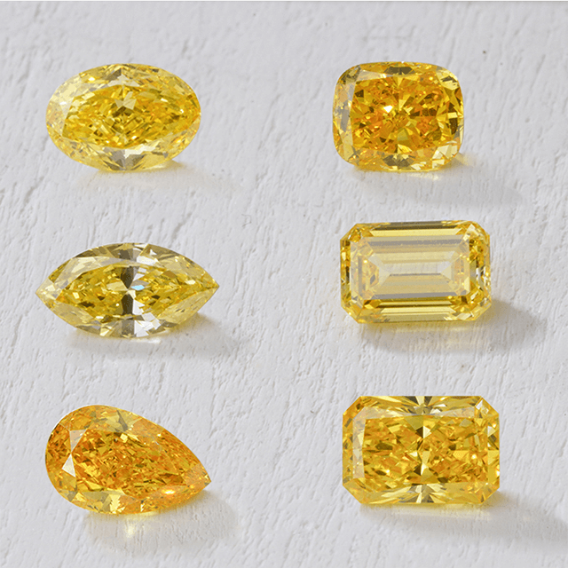 FANCY YELLOW Diamond VS VVS HPHT Lab Grown Diamond مع IGI