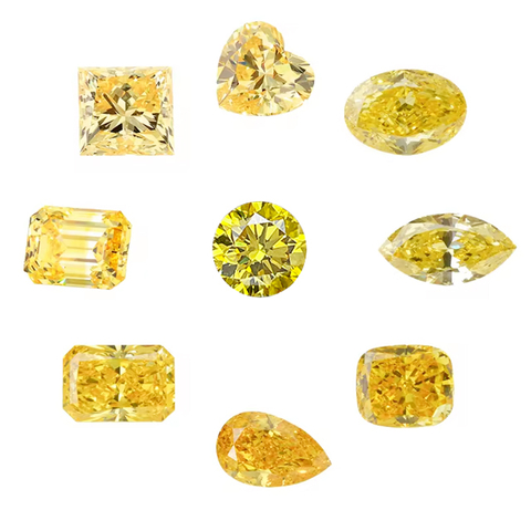 FANCY YELLOW Diamond VS VVS HPHT Lab Grown Diamond مع IGI