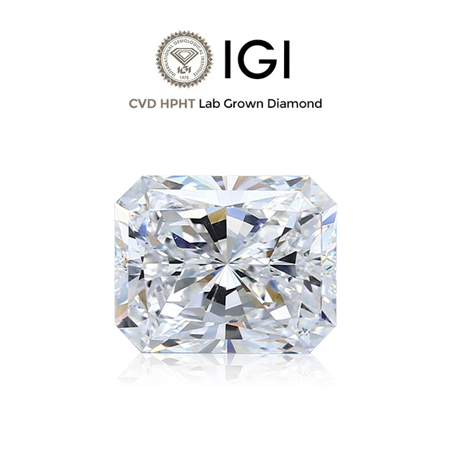 شهادة IGI قطع مشع D VS HPHT CVD Lab Grown Diamond